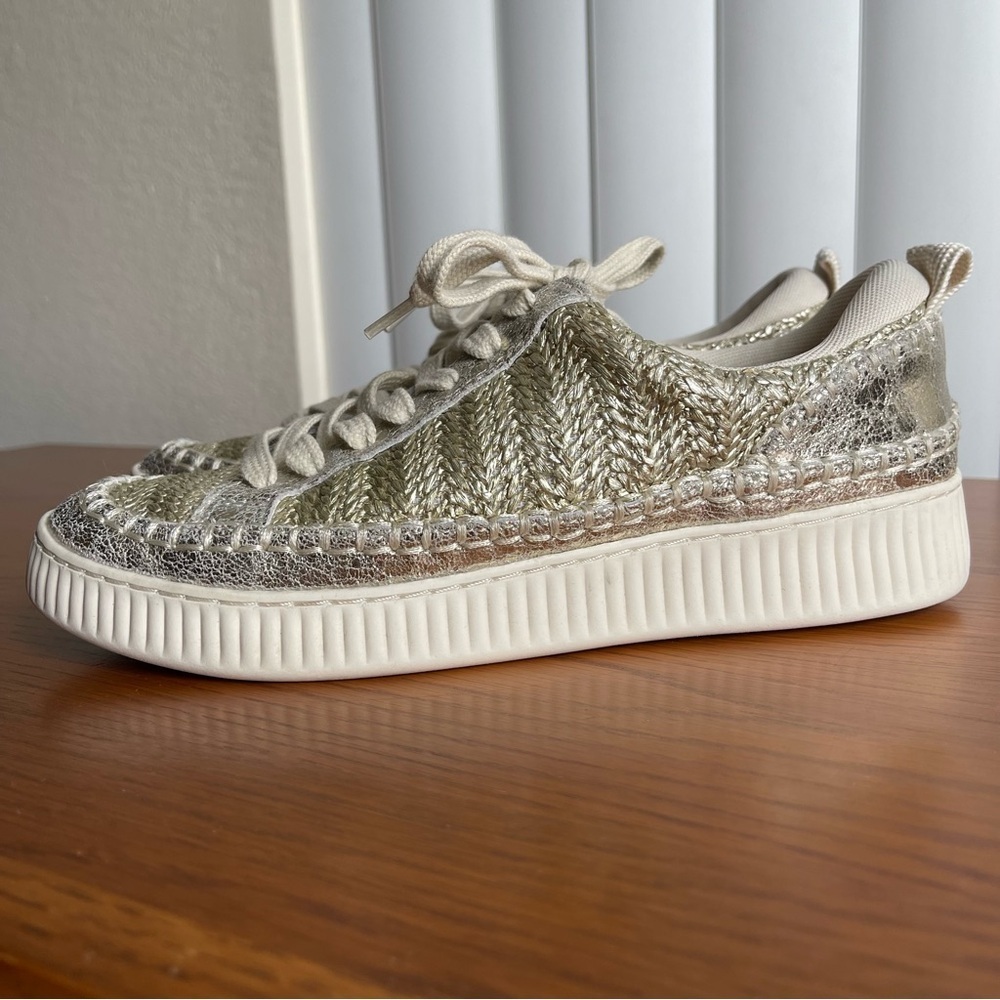 Dolce Vita Nicona Sneakers Gold Size 7 - Picture 3 of 13